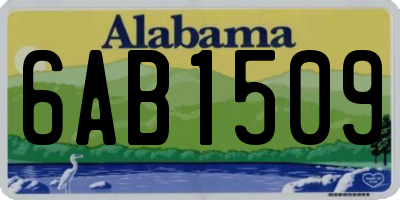 AL license plate 6AB1509