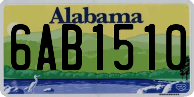 AL license plate 6AB1510