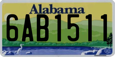 AL license plate 6AB1511