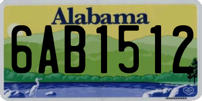 AL license plate 6AB1512