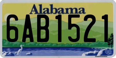 AL license plate 6AB1521