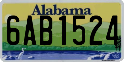AL license plate 6AB1524