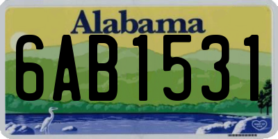 AL license plate 6AB1531