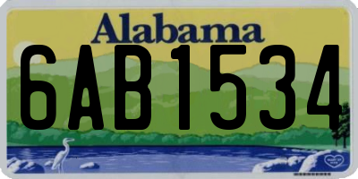 AL license plate 6AB1534