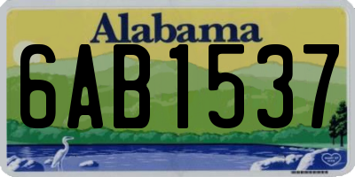 AL license plate 6AB1537