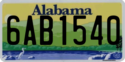 AL license plate 6AB1540