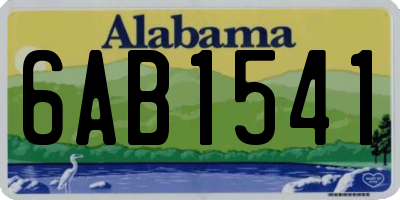 AL license plate 6AB1541
