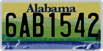 AL license plate 6AB1542