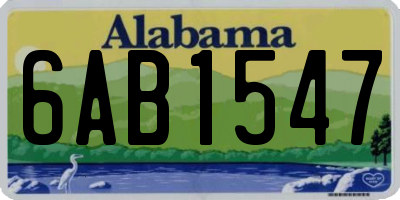 AL license plate 6AB1547