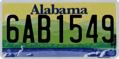 AL license plate 6AB1549