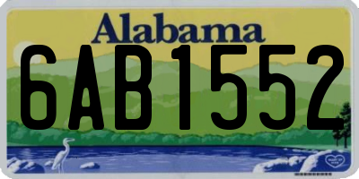 AL license plate 6AB1552