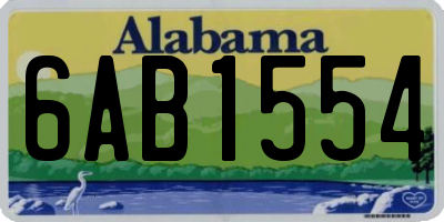 AL license plate 6AB1554