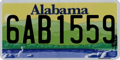 AL license plate 6AB1559