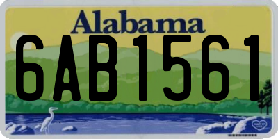 AL license plate 6AB1561