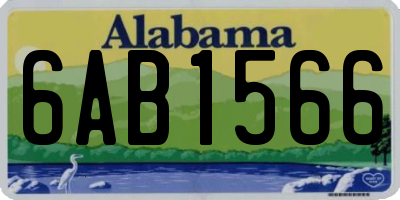 AL license plate 6AB1566