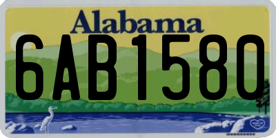 AL license plate 6AB1580