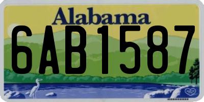 AL license plate 6AB1587
