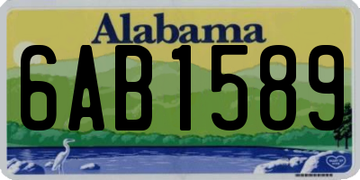 AL license plate 6AB1589