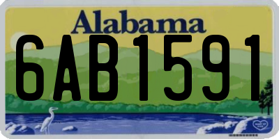 AL license plate 6AB1591