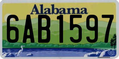 AL license plate 6AB1597