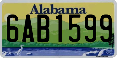 AL license plate 6AB1599