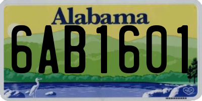 AL license plate 6AB1601