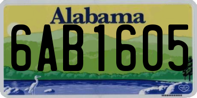 AL license plate 6AB1605