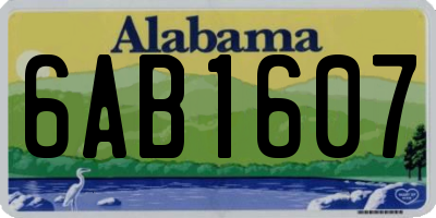 AL license plate 6AB1607