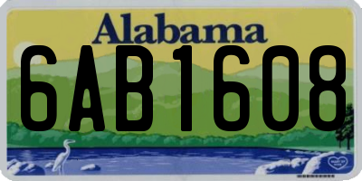 AL license plate 6AB1608