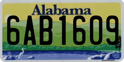 AL license plate 6AB1609