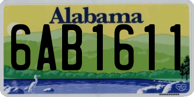 AL license plate 6AB1611