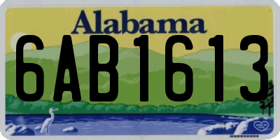 AL license plate 6AB1613