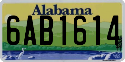 AL license plate 6AB1614