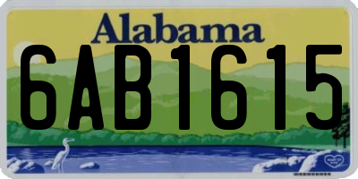 AL license plate 6AB1615