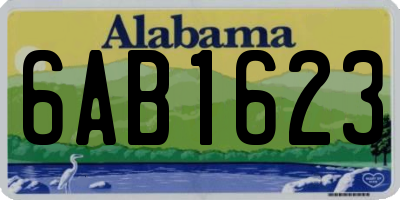 AL license plate 6AB1623