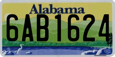 AL license plate 6AB1624