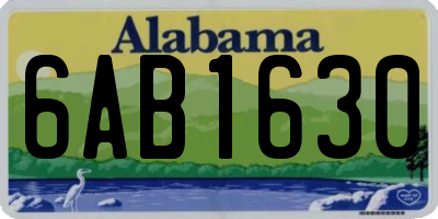 AL license plate 6AB1630