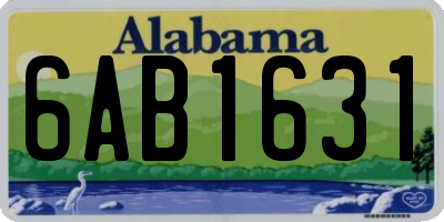AL license plate 6AB1631