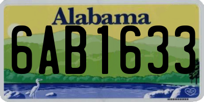 AL license plate 6AB1633