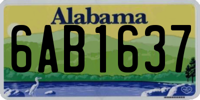 AL license plate 6AB1637