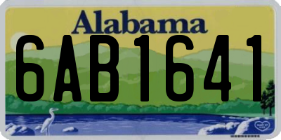 AL license plate 6AB1641