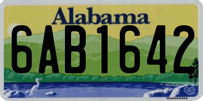AL license plate 6AB1642