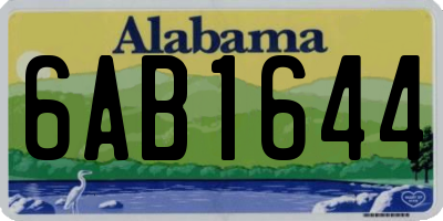 AL license plate 6AB1644