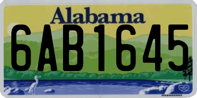 AL license plate 6AB1645