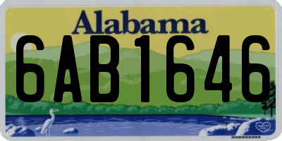 AL license plate 6AB1646