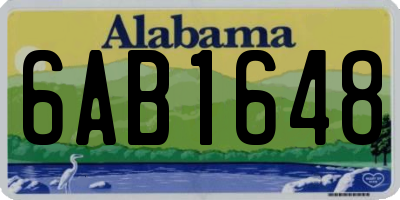 AL license plate 6AB1648
