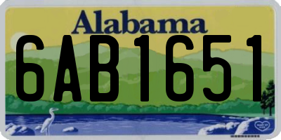 AL license plate 6AB1651