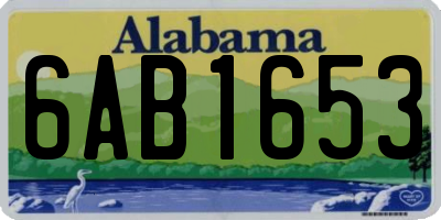 AL license plate 6AB1653