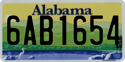 AL license plate 6AB1654