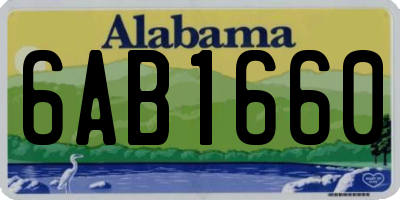 AL license plate 6AB1660